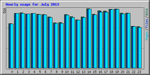 Hourly usage for July 2013