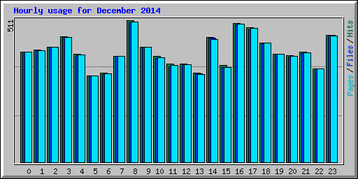 Hourly usage for December 2014